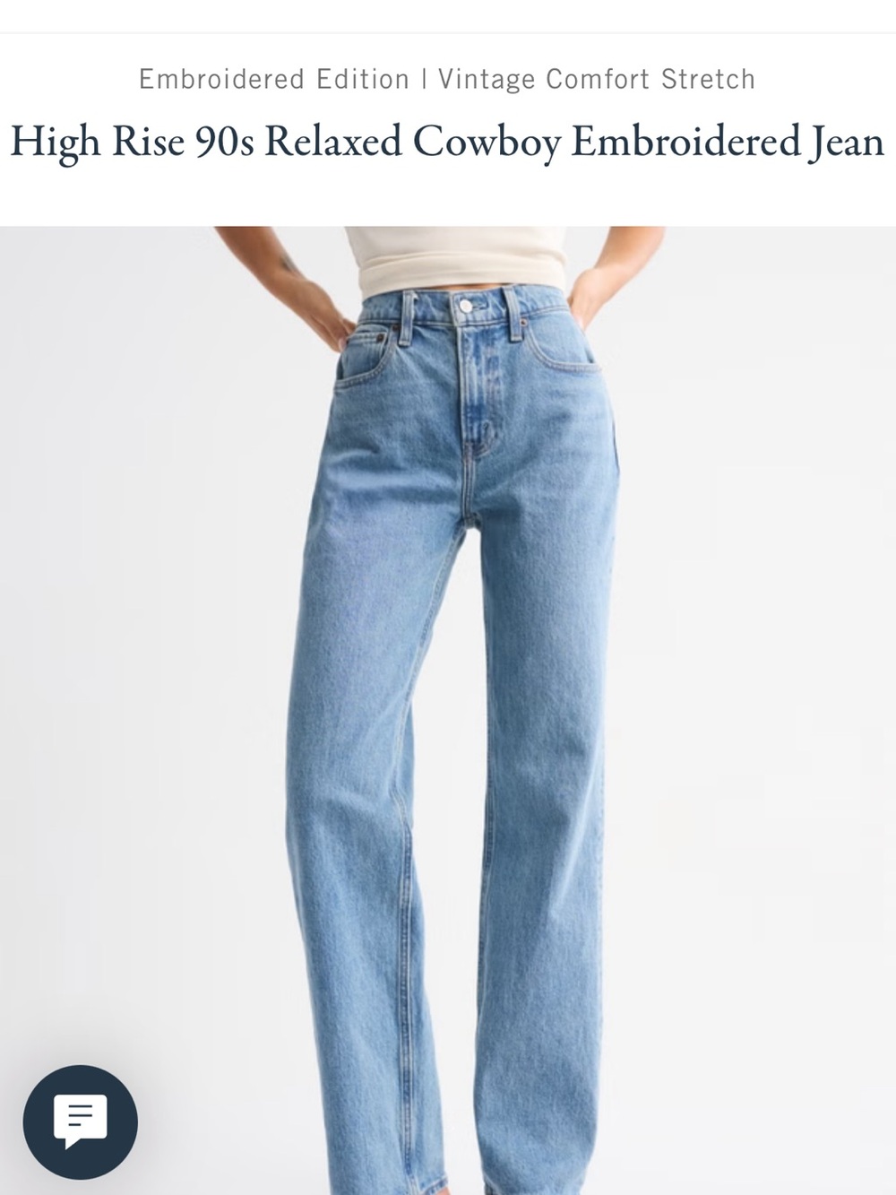Abercrombie & Fitch High-Rise Light Blue Straight-Leg Jeans